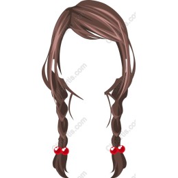 Braided Hair with Cherry Accessories
