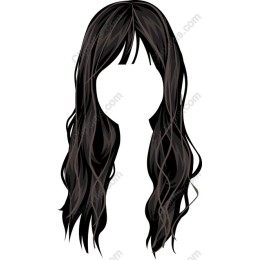 Long Flowing Dark Hair