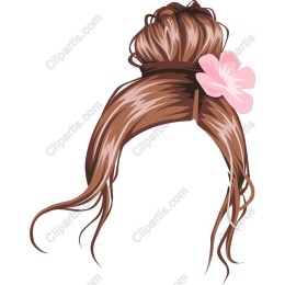 Elegant Hair Bun with Floral Accent