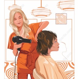 Modern Hairstylist in Action