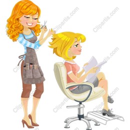Charming Hair Salon - Hairdresser with Client