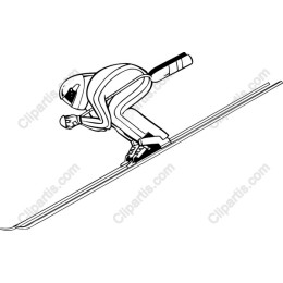 Dynamic Skiing Athlete