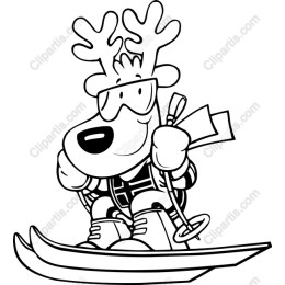 Reindeer on Skis