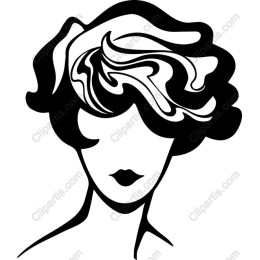 Elegant Woman in Black and White