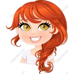 Cheerful Girl Red Hair