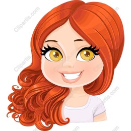 Cheerful Red-Haired Character