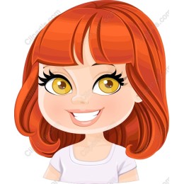 Cheerful Girl with Red Hair