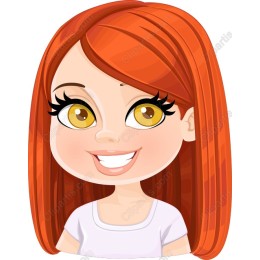 Cheerful Red-Haired Girl