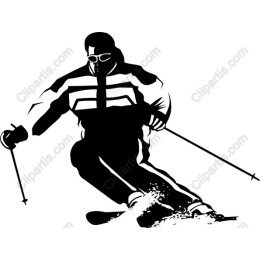 of a Dynamic Skier in Action