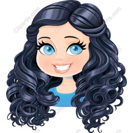 Charming Curly-Haired Character