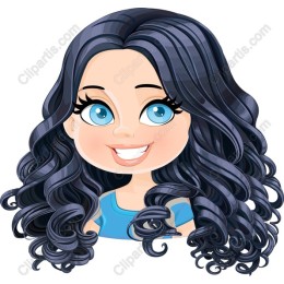 Cheerful Curly Hair Girl