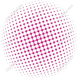 Vibrant Pink and White Circular Pattern