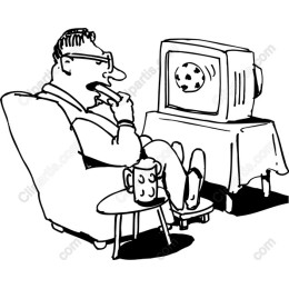 Leisurely Sports Fan Watching Soccer