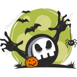 Playful Halloween Skull