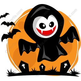 Playful Halloween Vampire Ghost