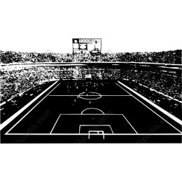 Soccer Stadium - Black and White
