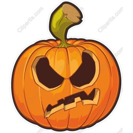 Grumpy Halloween Pumpkin