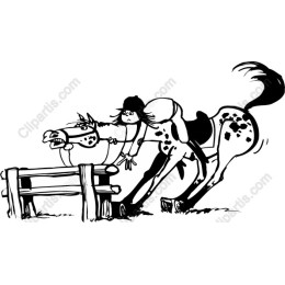 Dynamic Equestrian Rider Jumping