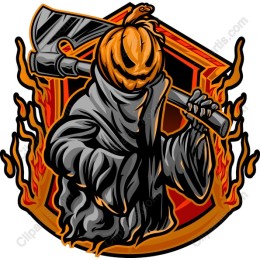 Halloween Pumpkin Grim Reaper