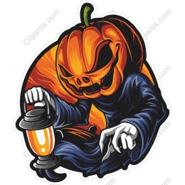 Pumpkin Ghost Lantern