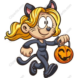 Playful Cat Girl Halloween