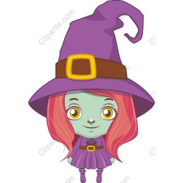 Cute Cartoon Witch