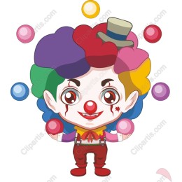 Cheerful Clown in and