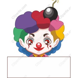 Colorful Clown with Bomb