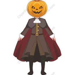 Pumpkin Head Halloween Character
