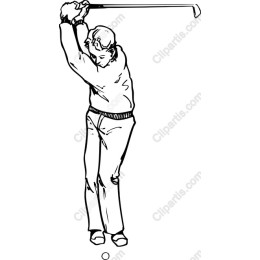 Golfer Mid-Swing
