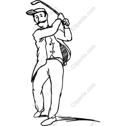 Vintage Golfer Swing