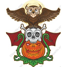 Halloween Owl Skull