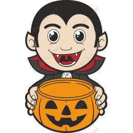 Cute Cartoon Vampire Halloween