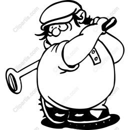 Playful Golfing Character