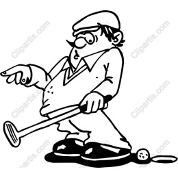 Vintage Golfer Cartoon