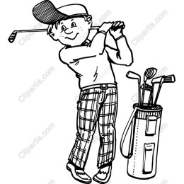 Charming Young Golfer