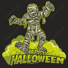Vibrant Halloween Mummy