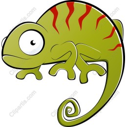 Vibrant Cartoon Chameleon