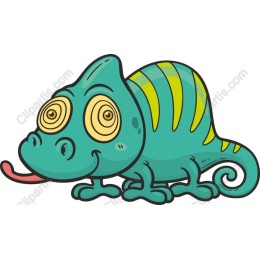 Charming Cartoon Chameleon