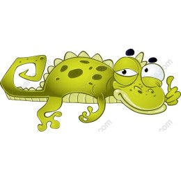 Playful Cartoon Chameleon