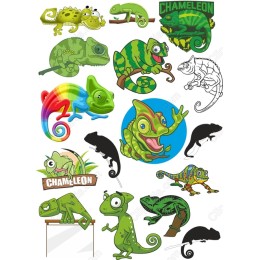 Chameleon Clipart Collection - Vibrant