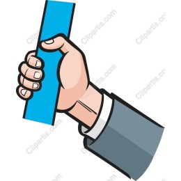 Bold Hand Gripping Blue Bar