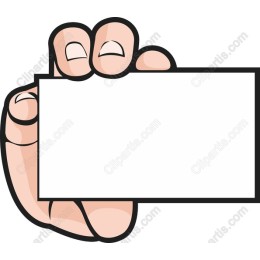 Hand Holding Blank Card