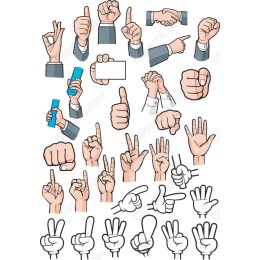 Hand Gesture Bundle - Clipart Set