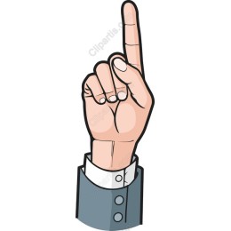 Pointing Upwards Hand Graphic