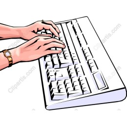 Hands Typing on Keyboard