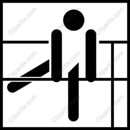 Minimalist Gymnast on Parallel Bars