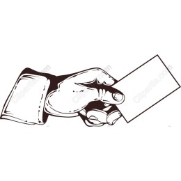 Elegant Hand Presenting Blank Card