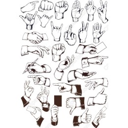 Expressive Hand Gesture Clipart Set