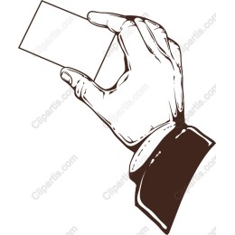 Hand Holding Blank Card